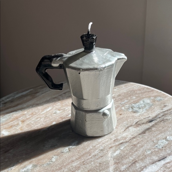 Other - Silver and Black Stovetop Espresso Maker Candle